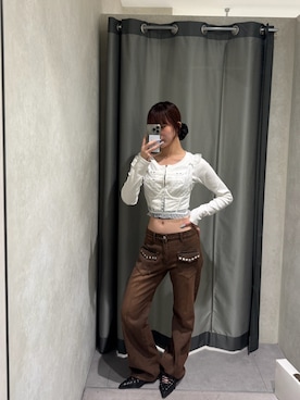 「アイテム（その他トップス）」を使った、レイアさん（レディース・160cm）の春コーディネート