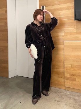 「Ungrid」｜落合砂月さん（レディース・157cm）の秋コーディネート
