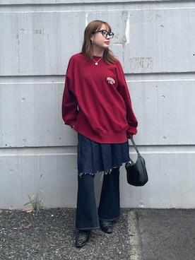 落合砂月さん（レディース・157cm）の秋コーディネート