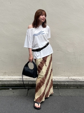 「Ungrid（アングリッド）のアイテム」を使った、落合砂月さん（レディース・157cm）の夏コーディネート
