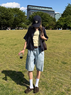 「GAP（ギャップ）のアイテム（トップス）」を使った、saraさん（レディース・172cm）の春コーディネート