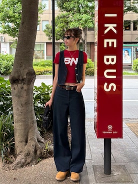 「Timberland（ティンバーランド）のアイテム」を使った、saraさん（レディース・172cm）の夏コーディネート