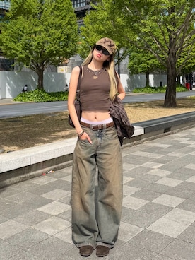 「Zooodle（ズードル）のアイテム」を使った、saraさん（レディース・172cm）の春コーディネート