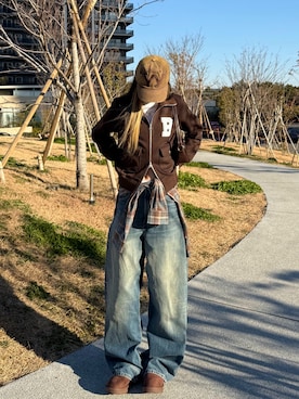 「INTER FACTORY（インターファクトリー）のアイテム」を使った、saraさん（レディース・172cm）の冬コーディネート