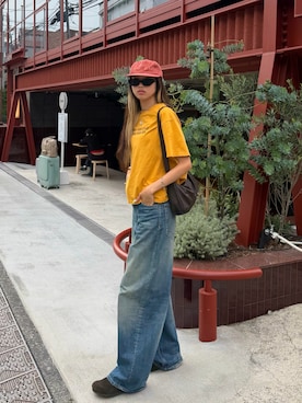 「BENUA（ベヌア）のアイテム」を使った、saraさん（レディース・172cm）の夏コーディネート