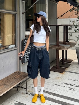 「INTER FACTORY（インターファクトリー）のアイテム」を使った、saraさん（レディース・172cm）の春コーディネート