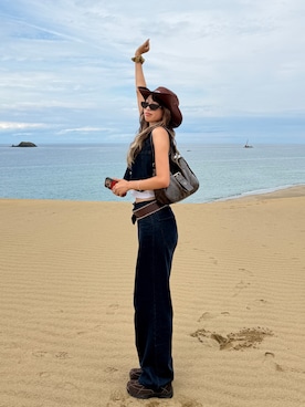 「BENUA（ベヌア）のアイテム」を使った、saraさん（レディース・172cm）の夏コーディネート