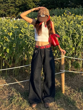「PUMA(プーマ)のアイテム」を使った、saraさん(レディース・172cm)の夏コーディネート