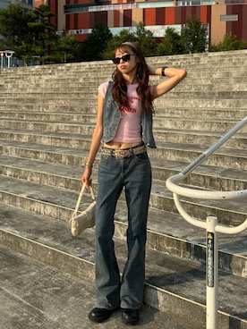 「Cider（Cider）のアイテム」を使った、saraさん（レディース・172cm）の春コーディネート