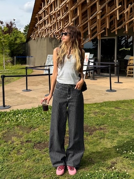 「MOUSSY（マウジー）のアイテム」を使った、saraさん（レディース・172cm）の夏コーディネート