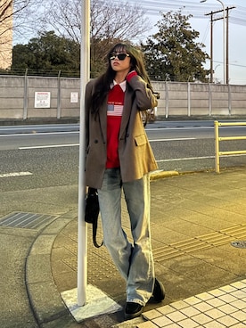 「gentle monster（ジェントルモンスター）のアイテム」を使った、saraさん（レディース・172cm）の春コーディネート