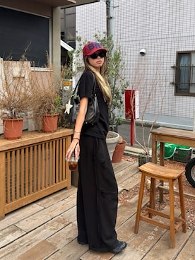 「no brand（ノーブランド）のアイテム」を使った、saraさん（レディース・172cm）の夏コーディネート