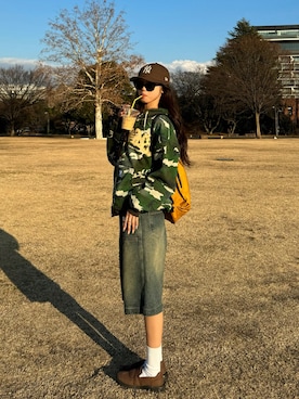 「PUMA(プーマ)のアイテム」を使った、saraさん(レディース・172cm)の冬コーディネート