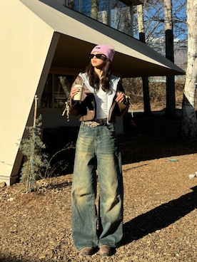 「PUMA(プーマ)のアイテム」を使った、saraさん(レディース・172cm)の冬コーディネート