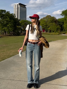 「MUCENT（ムセント）のアイテム」を使った、saraさん（レディース・172cm）の春コーディネート