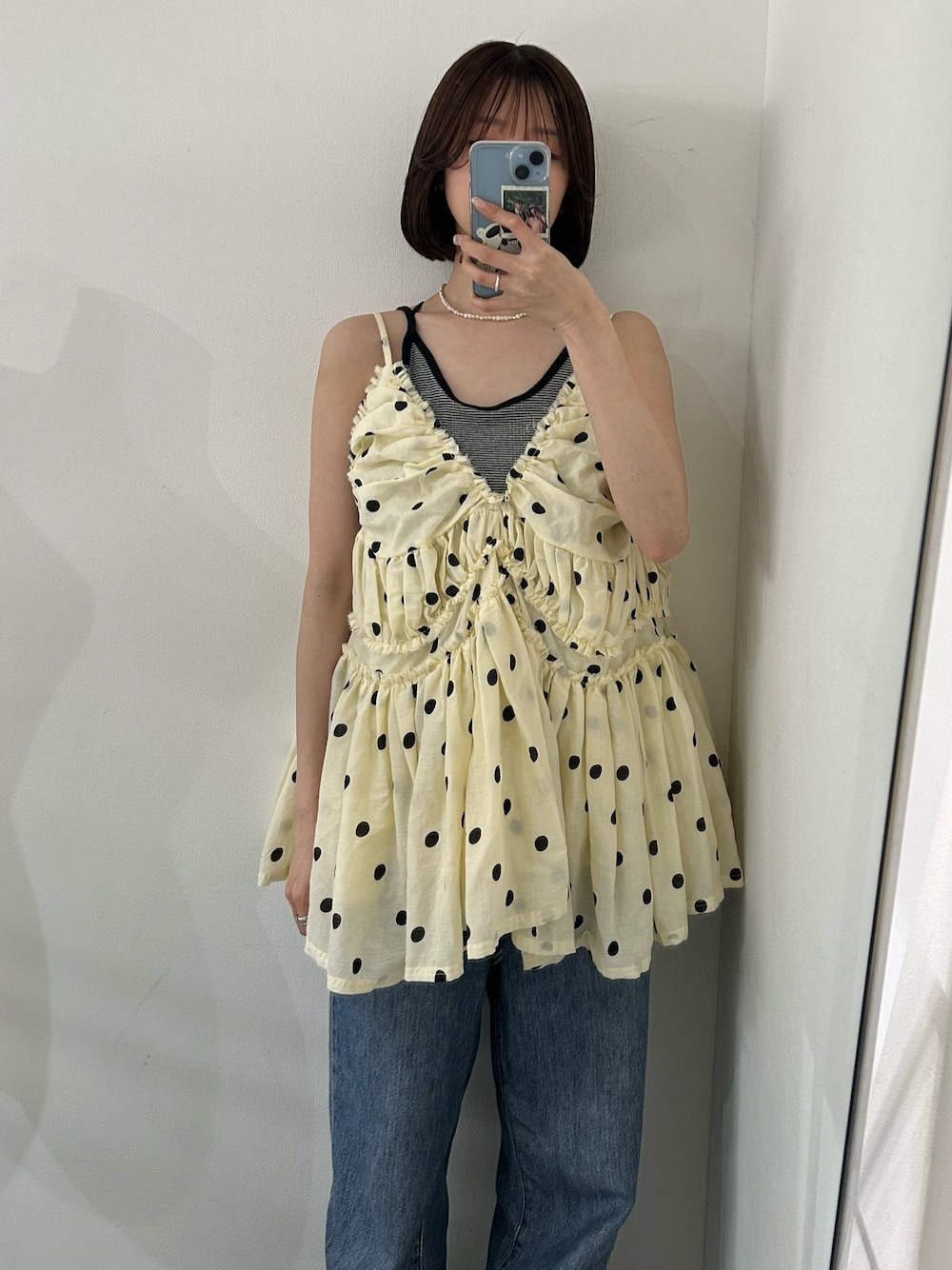crinkle crinkle crinkle】frill gather volume camisole/フリル