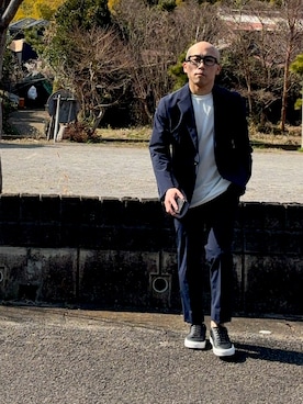 「アイテム（セットアップ）」を使った、BALDHEAD MANさん（メンズ・155cm）の冬コーディネート