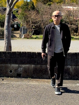 「TOM FORD（トム フォード）のアイテム」を使った、BALDHEAD MANさん（メンズ・155cm）の春コーディネート