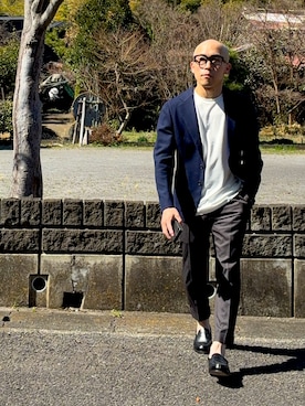 「TOM FORD（トム フォード）のアイテム」を使った、BALDHEAD MANさん（メンズ・155cm）の春コーディネート