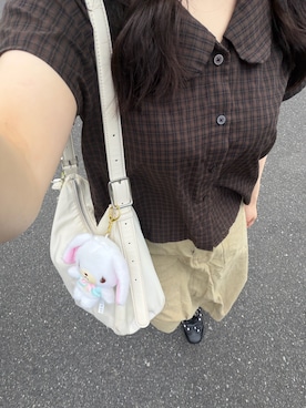 「GU（ジーユー）のアイテム（バッグ）」を使った、k0s2minさん（レディース・150cm）の秋コーディネート