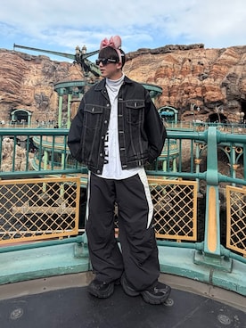 「アイテム（デニムジャケット）」を使った、  kaiさん（メンズ・175cm）の冬コーディネート