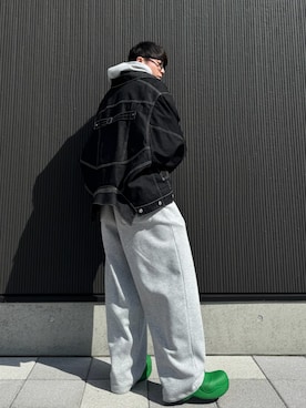 「アイテム（スウェットパンツ）」を使った、  kaiさん（メンズ・175cm）の秋コーディネート