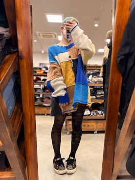 「アイテム（ニット/セーター）」を使った、りゅうさん（レディース・155cm）の秋コーディネート