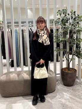 「アイテム（ネックウォーマー/スヌード）」を使った、いまみさん（レディース・158cm）の秋コーディネート