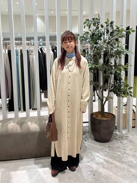 「LOWRYS FARM（ローリーズファーム）のベロアフレアパンツ　579656（その他パンツ、ブラック系）」を使った、いまみさん（レディース）の秋コーディネート