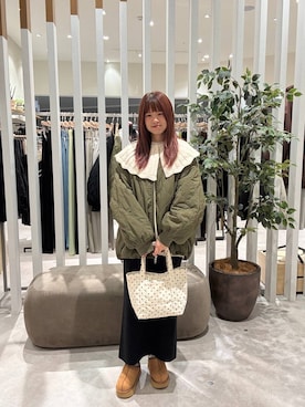 「LOWRYS FARM（ローリーズファーム）のＢＩＧカラーニットＬＳ　600397（ニット/セーター）」を使った、いまみさん（レディース・158cm）の秋コーディネート