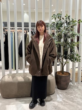 「LOWRYS FARM（ローリーズファーム）のＢＩＧカラーニットＬＳ　600397（ニット/セーター）」を使った、いまみさん（レディース・158cm）の秋コーディネート