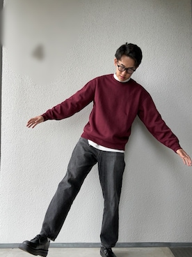 「ユニクロU」｜たっくんさん（メンズ・173cm）の秋コーディネート