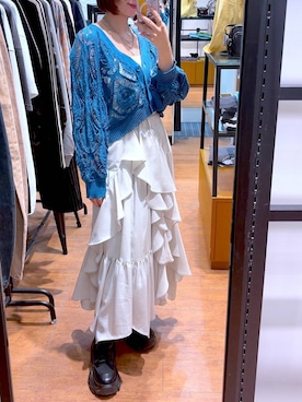 「PAGEBOY（ページボーイ）のレースアップソックスブーツ 【3サイズ展開・厚底なのに軽量】（ブーツ、ブラック系）」を使った、yamadaさん（レディース・160cm）の春コーディネート