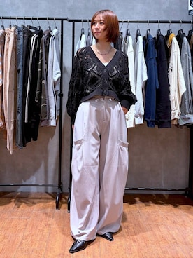 「PAGEBOY（ページボーイ）のカップツキFITキャミ（キャミソール、ホワイト系）」を使った、yamadaさん（レディース・160cm）の春コーディネート