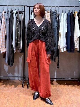 「PAGEBOY（ページボーイ）のカップツキFITキャミ（キャミソール、ホワイト系）」を使った、yamadaさん（レディース・160cm）の春コーディネート