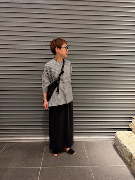 「FORK&SPOON（フォークアンドスプーン）のアイテム」を使った、sayakaさん（レディース・152cm）の夏コーディネート
