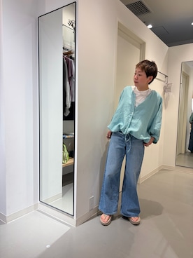 「Lee（リー）のアイテム（パンツ）」を使った、sayakaさん（レディース・152cm）の春コーディネート