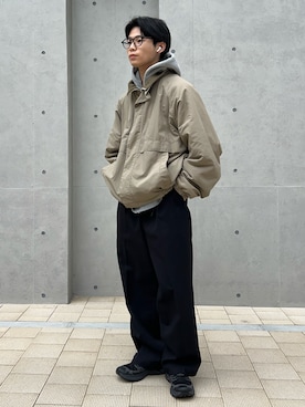 「アイテム（ナイロンジャケット）」を使った、yusepeさん（メンズ・170cm）の秋コーディネート