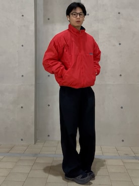 「アイテム（ナイロンジャケット）」を使った、yusepeさん（メンズ・170cm）の秋コーディネート