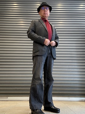 「アイテム（モカシン/デッキシューズ）」を使った、Ken Nさん（メンズ・168cm）の秋コーディネート