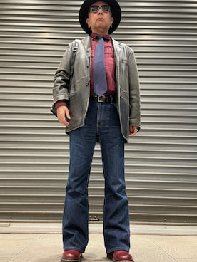 「アイテム（帽子）」を使った、Ken Nさん（メンズ・168cm）の秋コーディネート