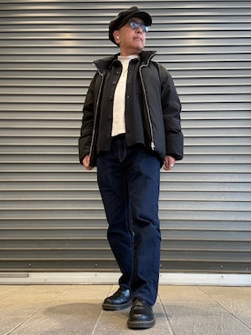 「アイテム（キャスケット）」を使った、Ken Nさん（メンズ・168cm）の冬コーディネート