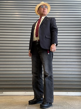 「Clarks（クラークス）のアイテム（シューズ）」を使った、Ken Nさん（メンズ・168cm）の春コーディネート