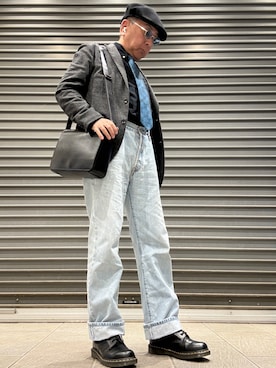 「アイテム（ハンチング/ベレー帽）」を使った、Ken Nさん（メンズ・168cm）の秋コーディネート