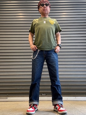 「JERZEES（ジャージーズ）のアイテム（トップス）」を使った、Ken Nさん（メンズ・168cm）の春コーディネート