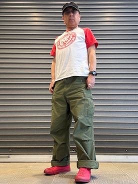 「no brand（ノーブランド）のアイテム（帽子）」を使った、Ken Nさん（メンズ・168cm）の春コーディネート