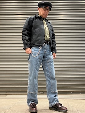 「アイテム（キャスケット）」を使った、Ken Nさん（メンズ・168cm）の秋コーディネート