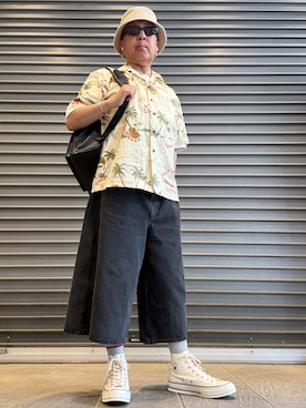 「UNIQLO（ユニクロ）のUNIQLO- デニムキュロット GRAY / Womens W32（デニムパンツ、グレー系）」を使った、Ken Nさん（メンズ・168cm）の夏コーディネート