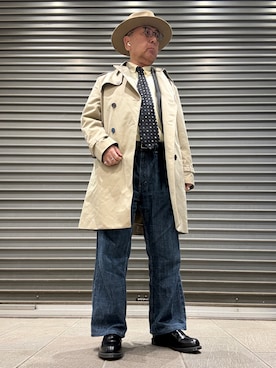 「アイテム（デニムパンツ）」を使った、Ken Nさん（メンズ・168cm）の秋コーディネート