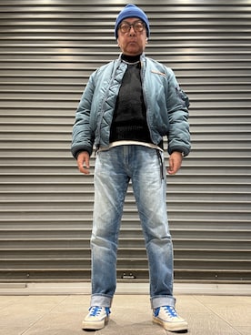 「GAP（ギャップ）のアイテム（パンツ）」を使った、Ken Nさん（メンズ・168cm）の冬コーディネート